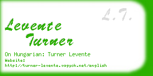 levente turner business card